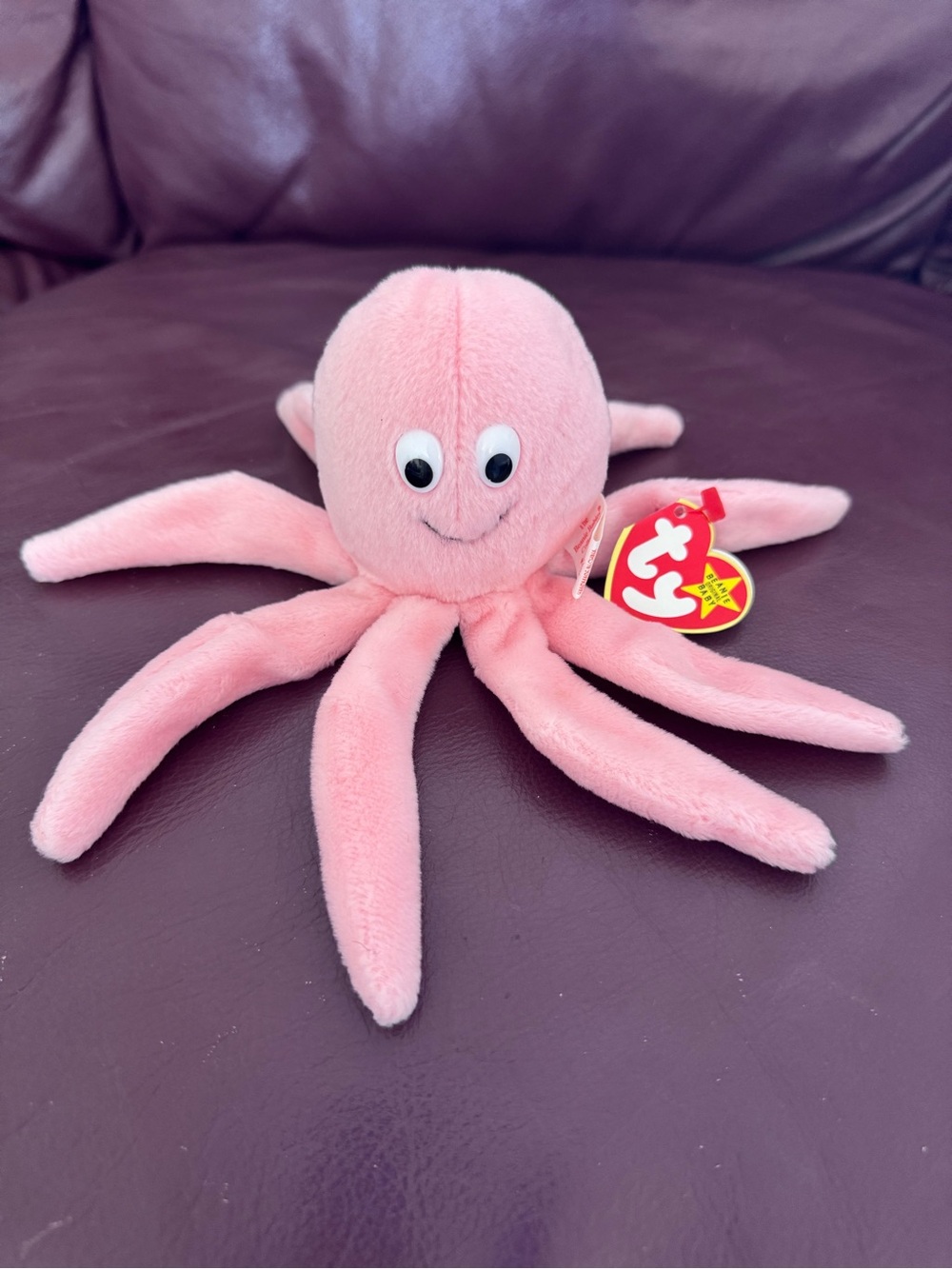 RARE RETIRED ORIGINAL TY BEANIE BABY INKY 1993 1994 PVC PELLETS TAG ERRORS MINT